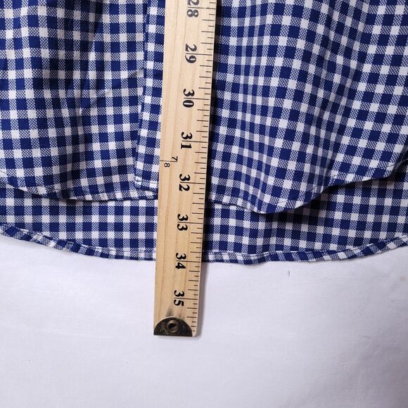 Southern Tide Shirt Mens Large Gingham Navy, White Classic Fit - Picture 6 of 11